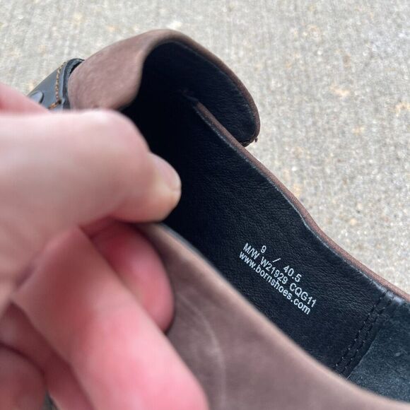 Born Harness Ankle Boots Womens Size 8 Brown Blocked Heel Slip On Suede Leather - Picture 10 of 10